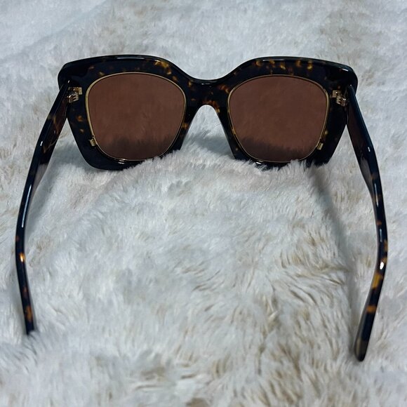 Gucci Soft Cat-Eye / Butterfly Sunglasses in Shiny Dark Havana main image 4